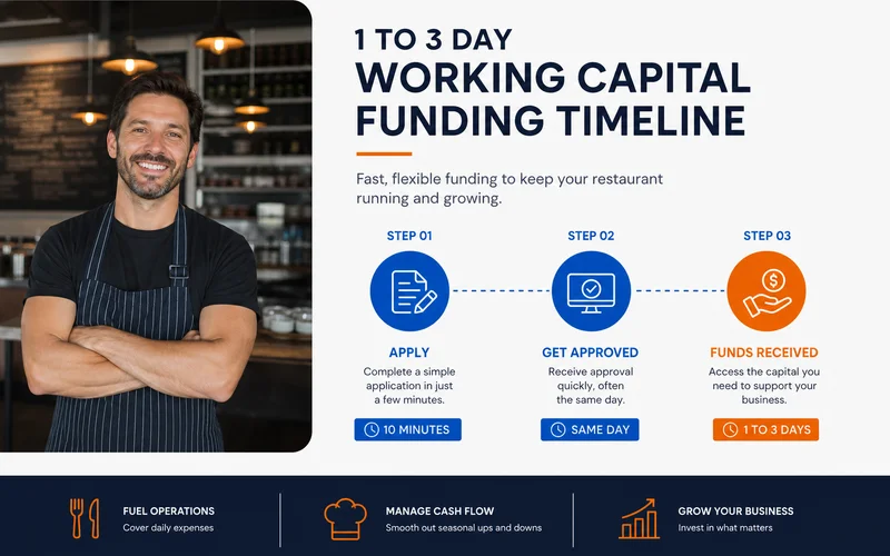 1-3 day working capital funding timeline