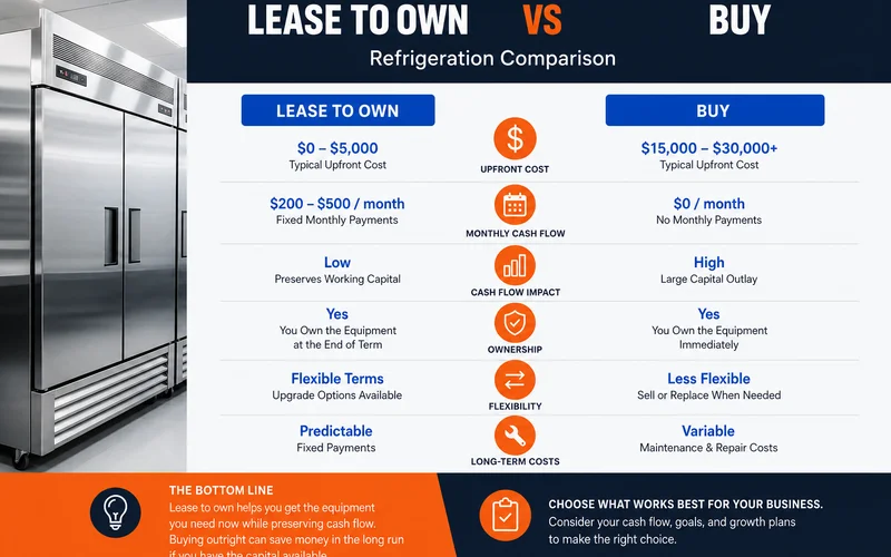 Lease-to-own vs. buy refrigeration comparison