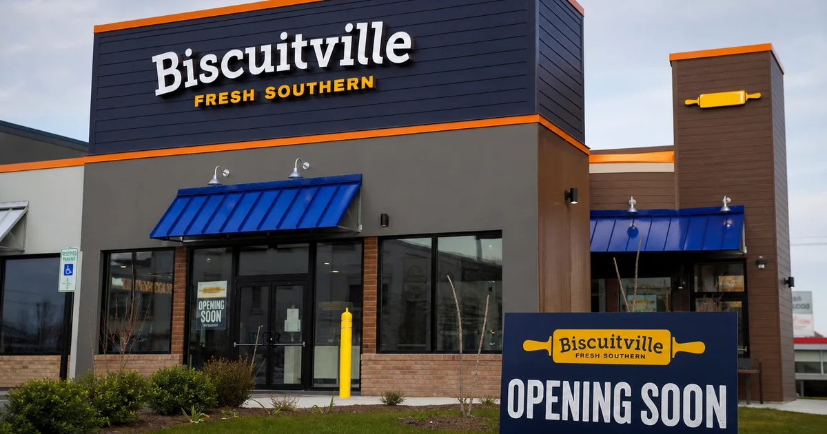 A branded franchise restaurant exterior ready to open in NC