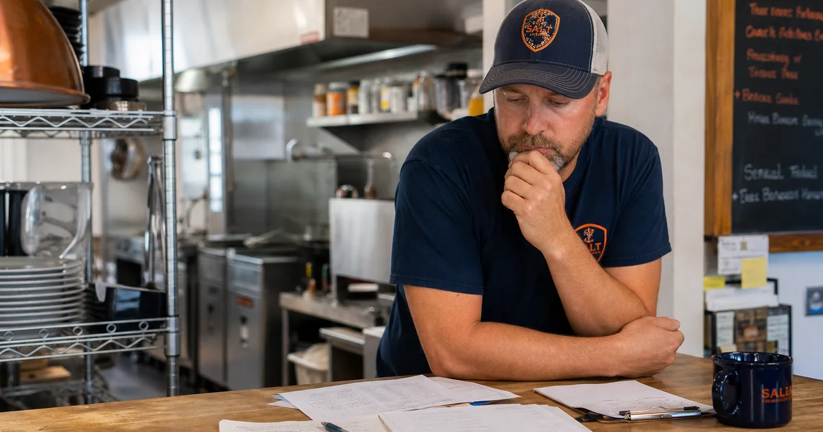 A restaurant owner deciding between new equipment and operating cash needs